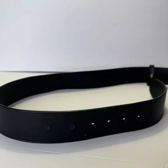 GUCCI Authentic Women’s Leather Belt Interlocking GG Black 38” Preowned 80.32