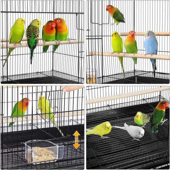 47-Inch Rolling Breeding Flight Bird Cages for Parakeets Budgies Finches Cockati