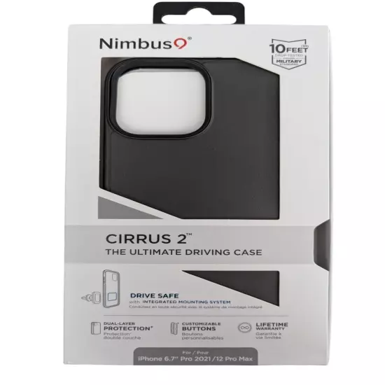 Nimbus9 Cirrus 2 Series Case for iPhone 13 Pro Max/12 Pro Max - Gunmetal Gray T8