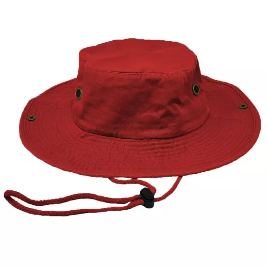 Unisex 100% Cotton Bucket Hat Fishing Camping Safari Boonie Sun Brim Summer Cap