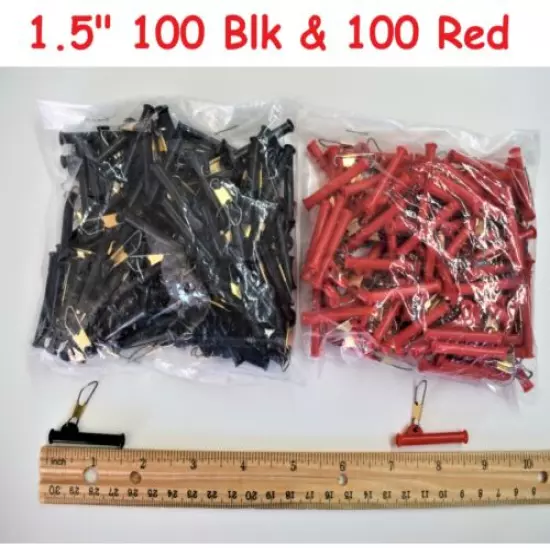 1.5" Length Big Sinker Slides Sliders 200 Count - Black 100 + Red 100