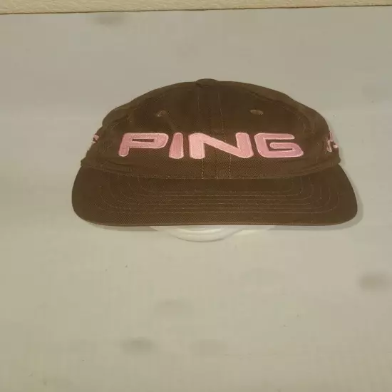 Ping G5 Womens Hat Cap Adjustable Strapback Pink On Brown