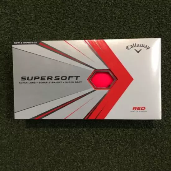 Callaway SuperSoft Matte Red Golf Balls Box Of Dozen