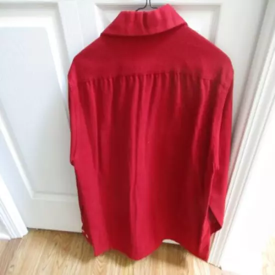 Vintage All-Wool Red Hunting Shirt - Mens 15-15 1/2