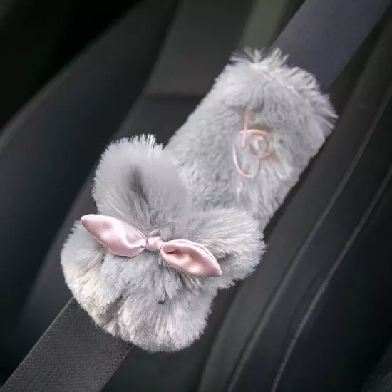 Car Headrest Cushion Cartoon Rabbit Car Neck Pillow Lumbar Car Interior Supplies