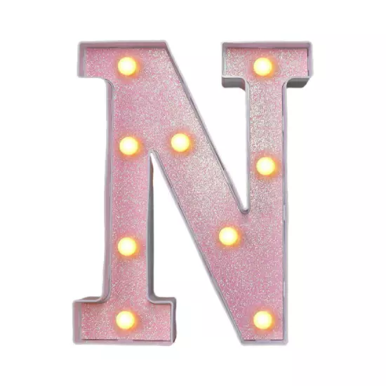 Led Light Up Letter,Pink Marquee LED Letter Lights 26 Alphabet,Lighted Letters A