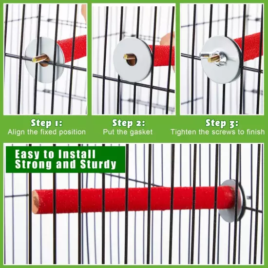 10 Pieces Bird Perch Stand Parrot Stand Paw Grinding Stick Parrot Perch Rough...