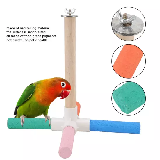  Cross Stand Stick Colorful Safe Healthy Matte Bird Cage Perch Stick W AD5