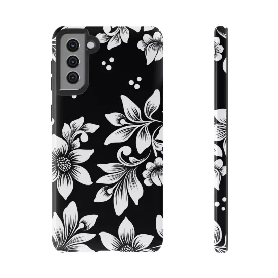 Black & White Floral Style - Tough Cases