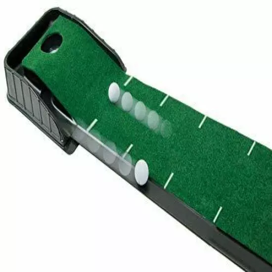 Automatic Golf Putting System Ball Indoor Practice Black Green Mat Plastic New