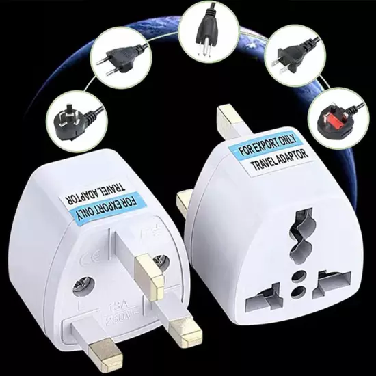 Universal Plug Adapter EU US UK AU CN To UK Type G Travel Socket·Plug Good