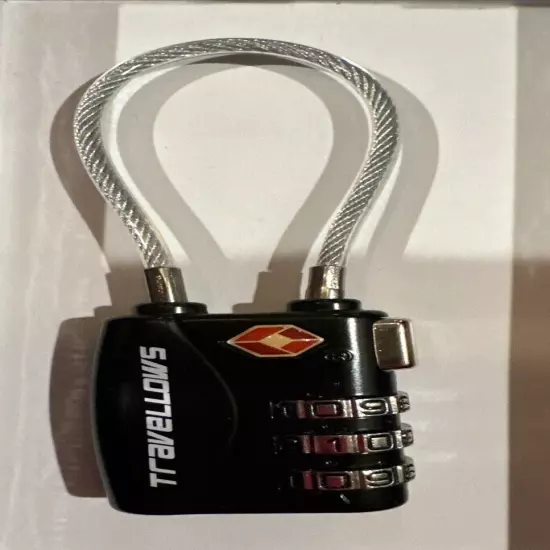 TSA Approved Steel Cable Luggage Lock Re-Settable Combination W/ Alloy Body