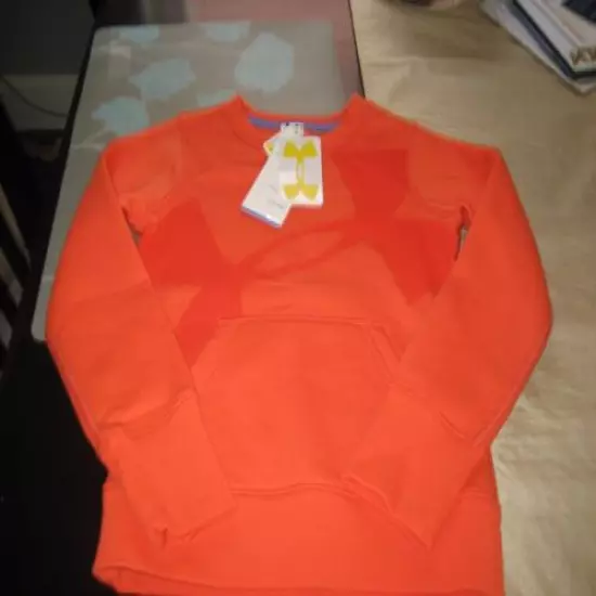 GIRLS YOUTHS Under Armour COLDGEAR SWEATER ORANGE YXS YOUTH X SMALL NWT 