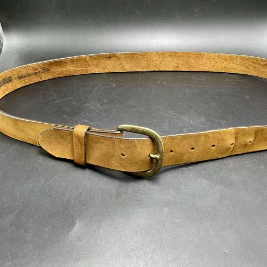 Justin Brown Leather Soft Flexible Suede Like Cowhide Western Belt 42 USA