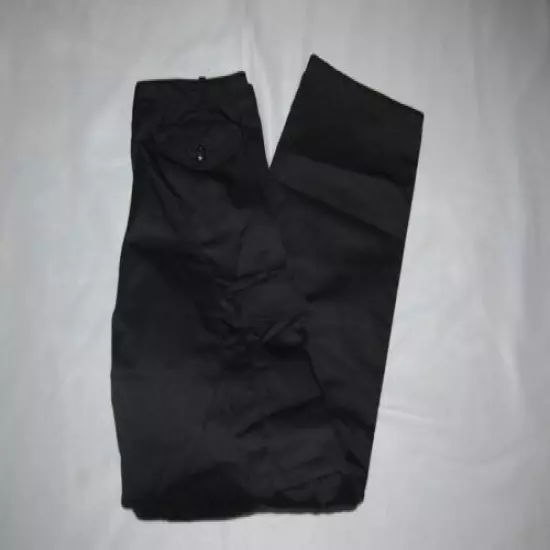 Mens Pants WORK HUNTING Heavy Duty TWILL CARGO Drawstring Legs BLACK 36x32.5