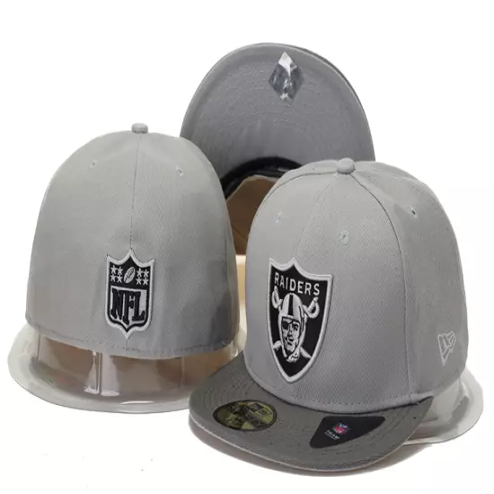 New Oakland Raiders Fitted Hat Cap Men's Football Cap Flat Brim Cap Sun HatS