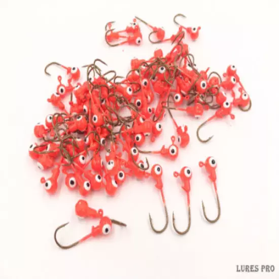 Lures Pro 50 PCs 1/8 oz Lead Jig Head Fishing Hooks Jig Heads Crappie