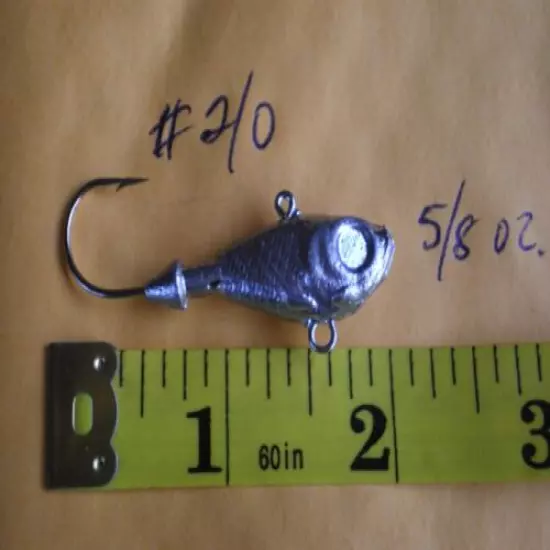 48 PCS. ULTRA MINNOW JIG LURE 5/8,1/2,3/8,1/4 OZ #2/0 WITH TWO EYES/UNPTED 12 EA