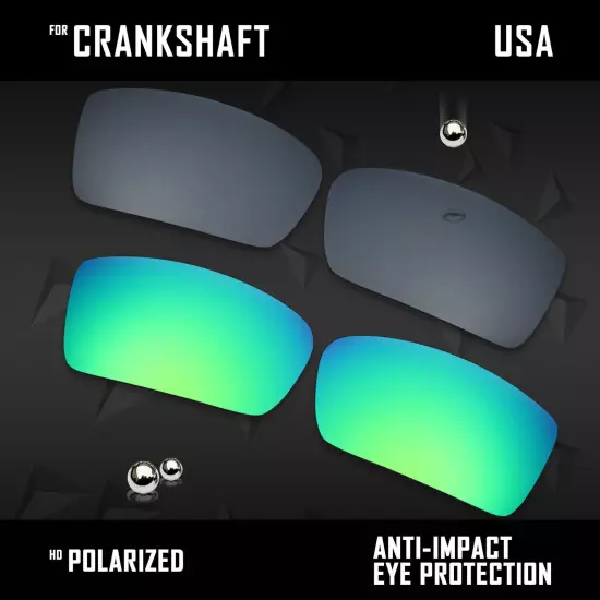 Anti Scratch Polarized Replacement Lenses for-Oakley Crankshaft OO9239 Options