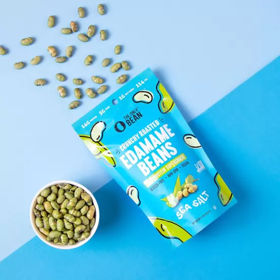 - Crunchy Roasted Edamame Beans (Sea Salt) - Keto Snacks (2G Net) - High Protein