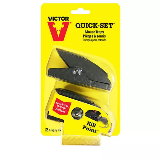 Victor® M137 Quick-Set™ Mouse Trap w/ Bait Hook, 2 Pack