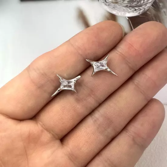 Star Stud Earrings for Men Women Streetwear Style Hip Hop Punk Unisex Earrings