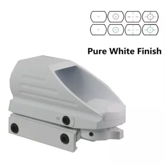 Pure White Finish Reflex Red Green Dot Sight With Weaver Mount & Adjustable Dot