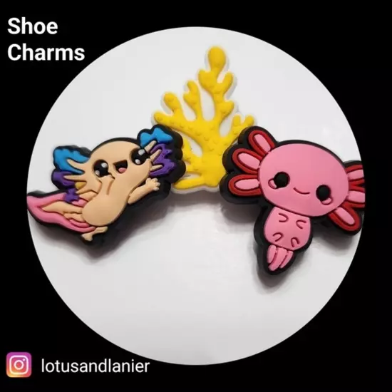 Shoe Charms "Axolotl" Set of 3