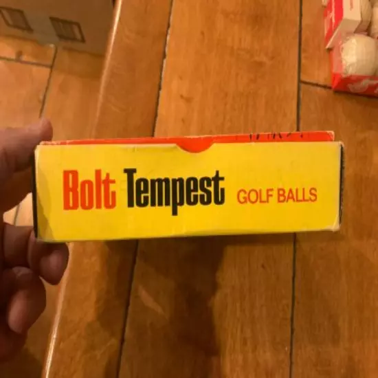 Ram Bolt Tempest VINTAGE BOX OF GOLF BALLS 1 DOZEN Cutless Cover Unused 1965