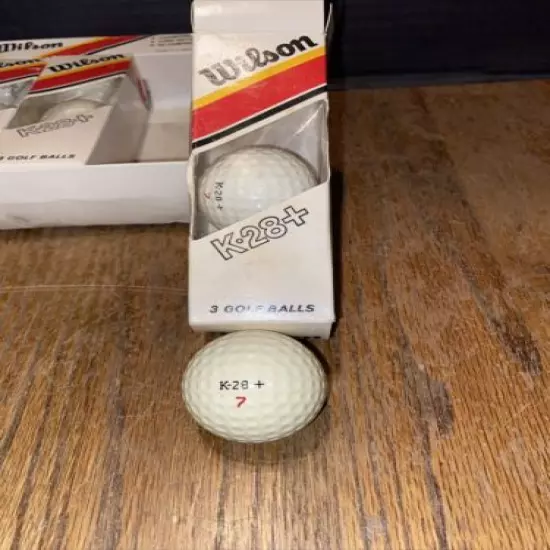 Vintage Wilson K-28+ Golf Balls 3-3packs in Original Sleeves with Box 1960's