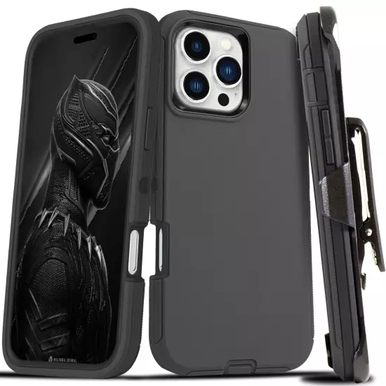 For iPhone 16 15 14 13 12 Plus 11 Pro Max Shockproof Heavy Duty Case + Belt Clip