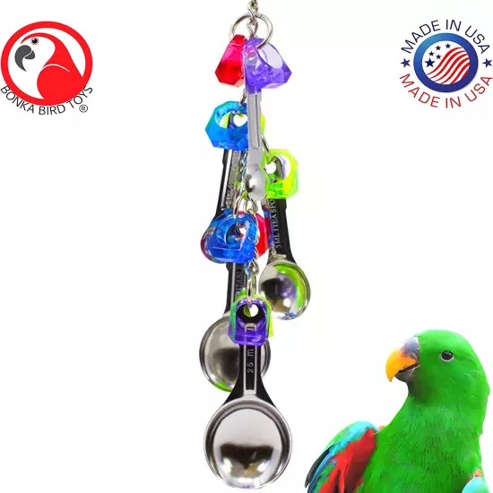 Bonka Bird Toys 1969 Spoon Delight Medium Large Parrot Bird Toy African Grey Par