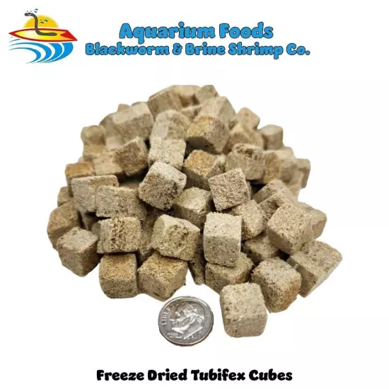 TUBIFEX WORMS FREEZE DRIED CUBES - BEST AVAILABLE! FREE SHIPPING!