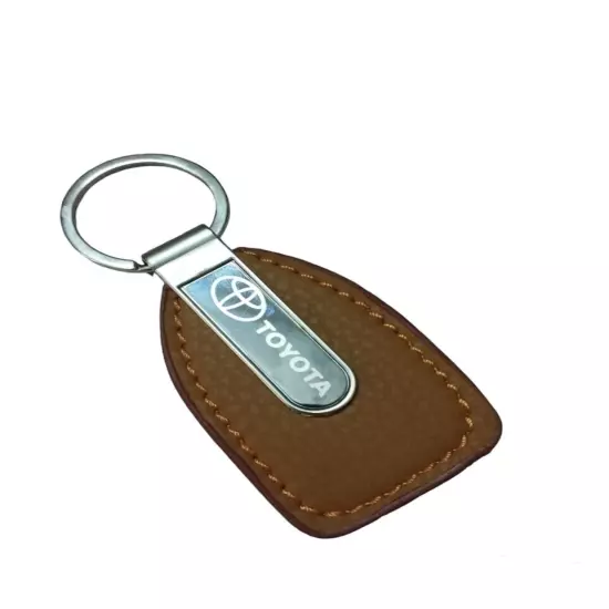 Leather Toyota Keychain Metal For Car Key Ring Holder