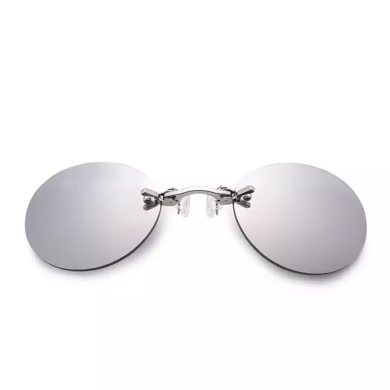 Clip On Nose Glasses Round Rimless Morpheus Sunglasses Mini Frameless Eyeglasses