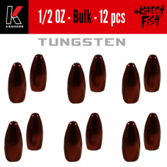 Kenders Tungsten Bulk Flipping Weights BLOOD RED (CHOOSE FROM BULK PACKS)