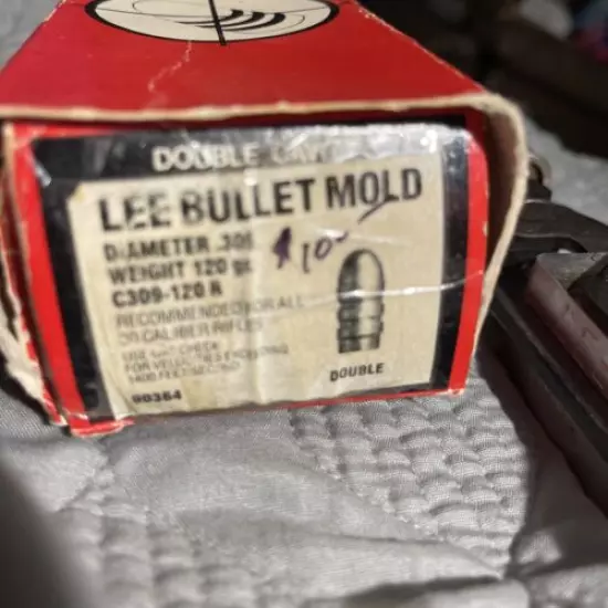 Lee C309-120-R 90364 30 Caliber Double Rifle Bullet Mold .309 120 Grain