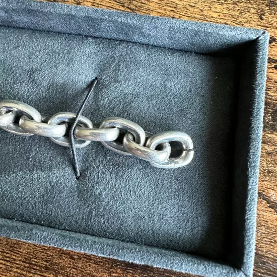 David Yurman Deco Wide Chain Link Bracelet in Sterling Silver - 10mm - 7.75"