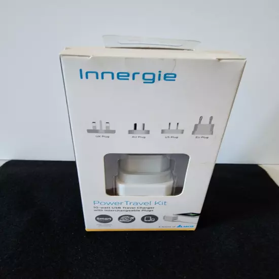 Innergie Power Travel Kit 10 Watt USB Charger with UK AU US EU Plugs NEW IN BOX