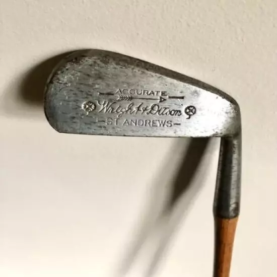 Antique Wright & Ditson St Andrews Accurate Wood Shaft Golf Club 38” 1920’s