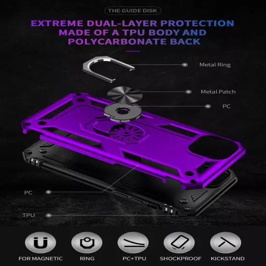 For iPhone 16 Pro Max 15 14 13 12 11 Plus SE Case Phone Cover + Tempered Glass