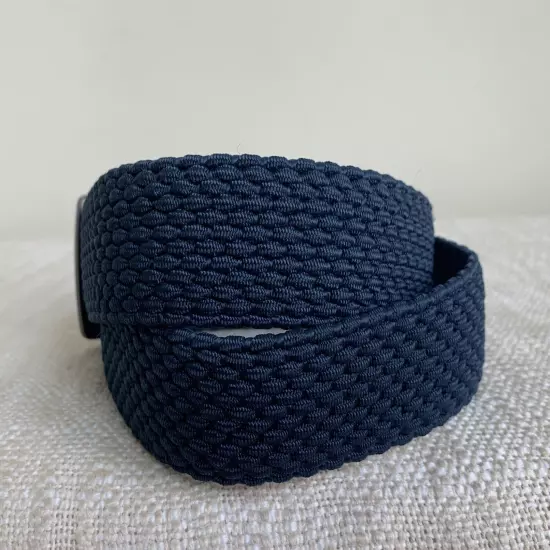 Nike Mens G-Flex Stretch Woven Golf Belt Small Dark Blue No-Hole Strap Buckle