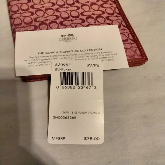 Coach Passport Holder