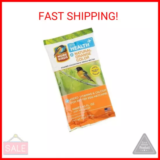 More Birds Health Plus Natural Orange Oriole Nectar Powder Concentrate, 8 oz