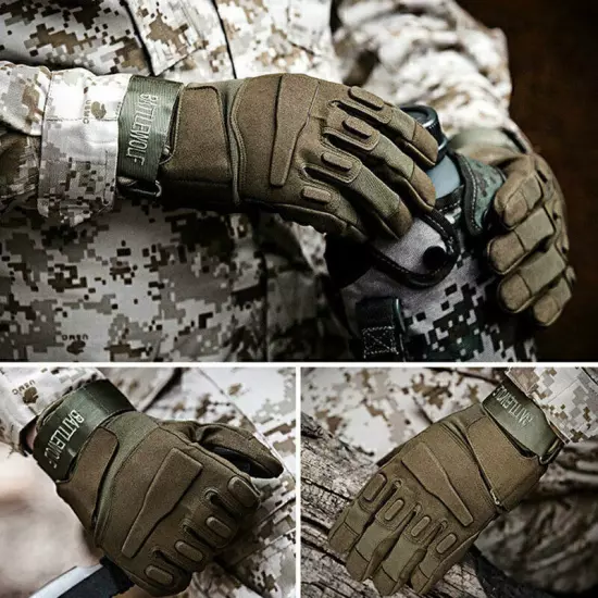 Tactical Full Finger Gloves Army Military Combat Hunting Shooting Sniper Mittens