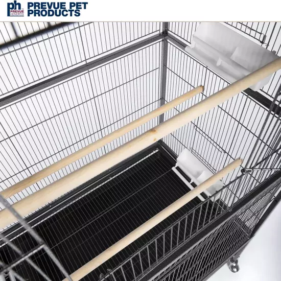 Prevue Pet Products Wrought Iron Flight Cage 31.0"L x 20.5"W x 53.0"H, Black 