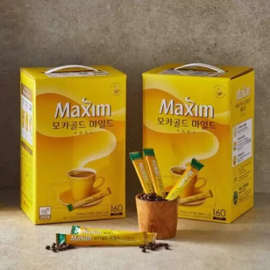 Maxim Mocha Gold Mild Coffee Mix Instant 100 Sticks Box - Free Shipping USA