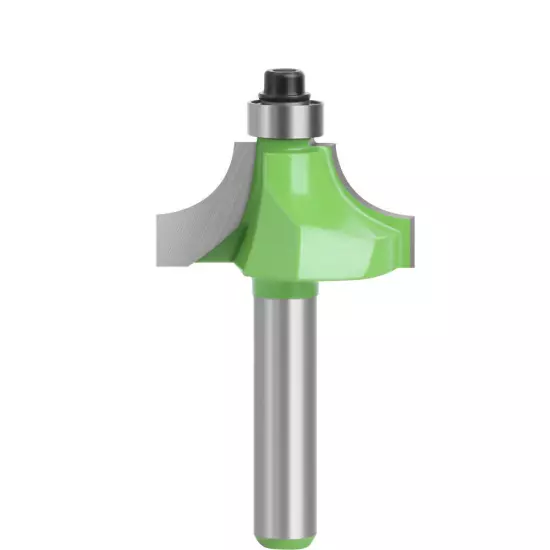 8mm Shank Round Over Edge Profile Router Bit, 2.25-12.7mm Radius 1PC/10PCS GREEN