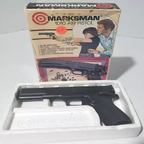 Vintage MARKSMAN 1010 AIR PISTOL w/ Original BOX 1986