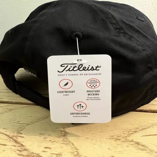 New Titleist Golf Lightweight Men's Golf Hat Black Adjustable Montauk